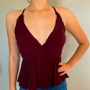 L.A. Hearts Top in Shade Burgundy
